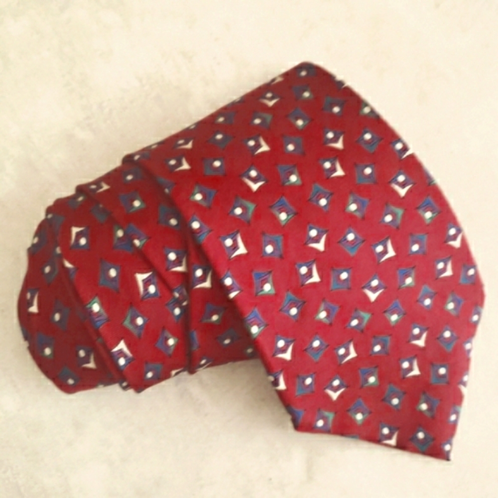 Dior Monsieur Maroon Red Vintage Silk Tie